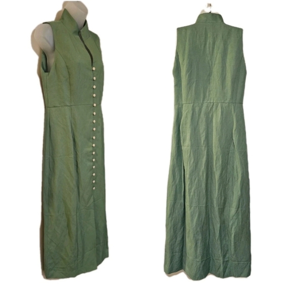 Tuckernuck Leighton Garden Green Sleeveless Dress M - Picture 1 of 3